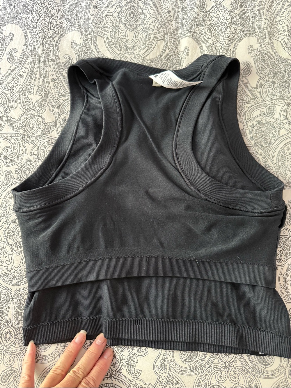 JoyLab Black Ribbed Cropped Bra Top - Picture 4 of 6